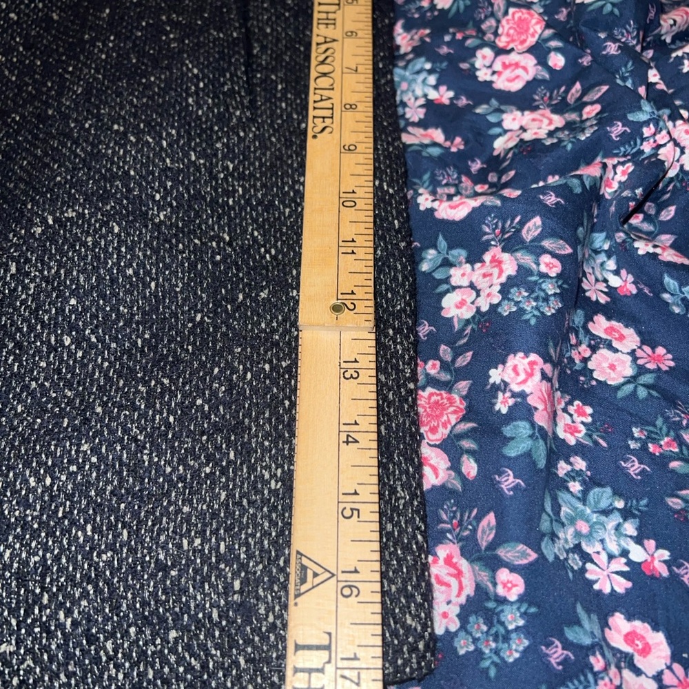 Cabi grey/blue Blair pea coat and skirt set woman size 8 or medium - Picture 9 of 12